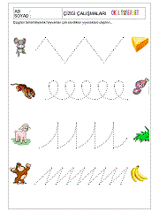 okul öncesi çizgi çalışma sayfaları